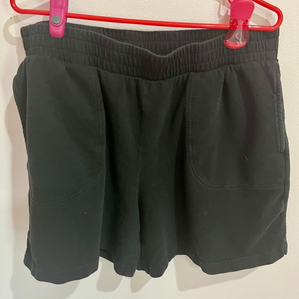 Classic Black Elastic-Waist Women’s Plus Shorts